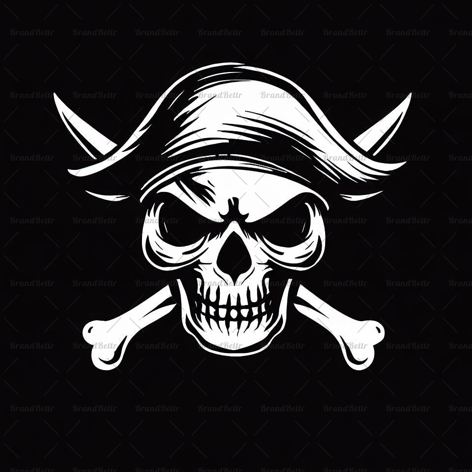 Piratenschädel und gekreuzte Knochen